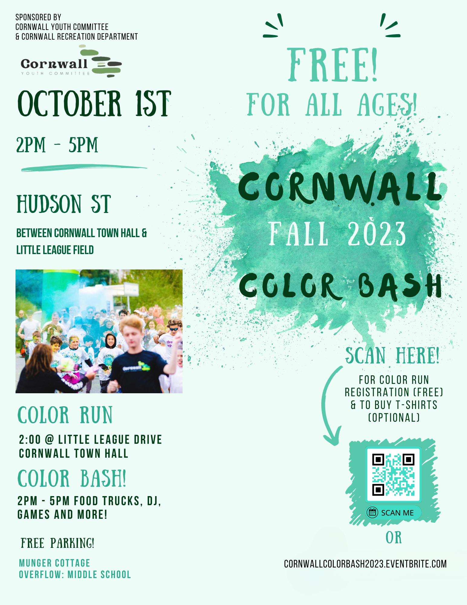 Cornwall Fall 2023 Color Bash Flyer